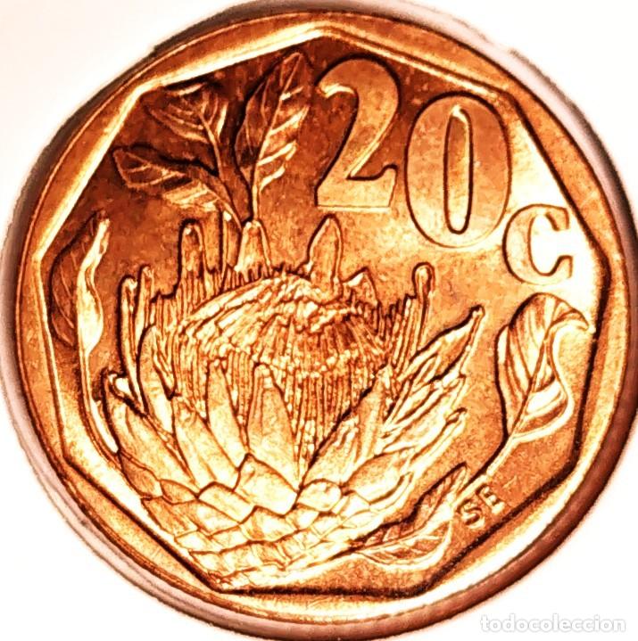 Monete antiche di Africa: SUDAFRICA (1961-) - 20 CENTAVOS 1994 - REPUBLICA - A - 3,50 GR. ACERO BRONCEADO - DIAMETRO 19 mm