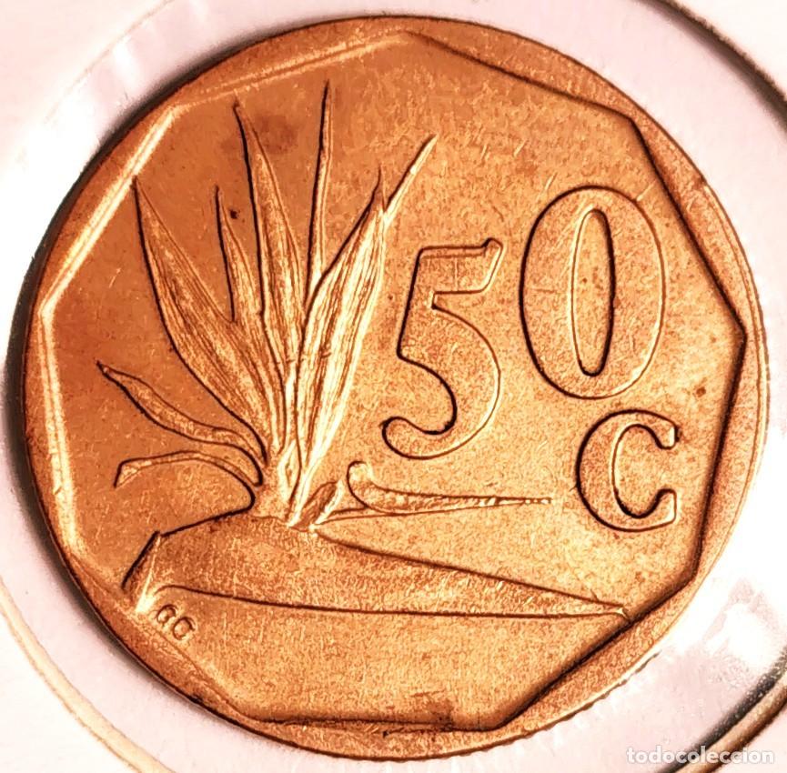 Old Coins of Africa: SUDAFRICA (1961-) - 50 CENTAVOS 1993 - REPUBLICA - A - 5 GR. ACERO BONCEADO - DIAMETRO 22 mm - KM#13