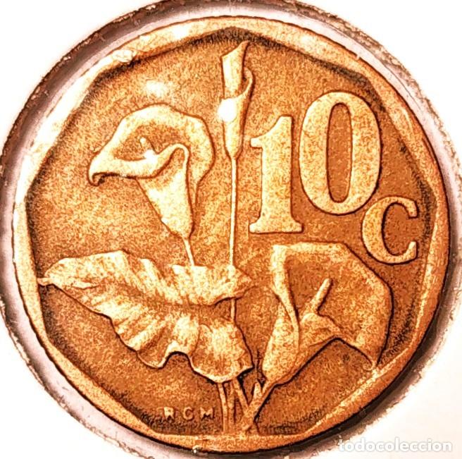 Alte M&uuml;nzen aus Afrika: SUDAFRICA (1961-) - 10 CENTAVOS 1993 - REPUBLICA - A - 2 GR. ACERO BRONCEADO - DIAMET 16 mm - KM#135