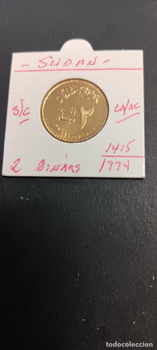 Monedas antiguas de &Aacute;frica: SUDAN 2 DINARS 1994(1415) S/C KM=113 (LAT&Oacute;N)