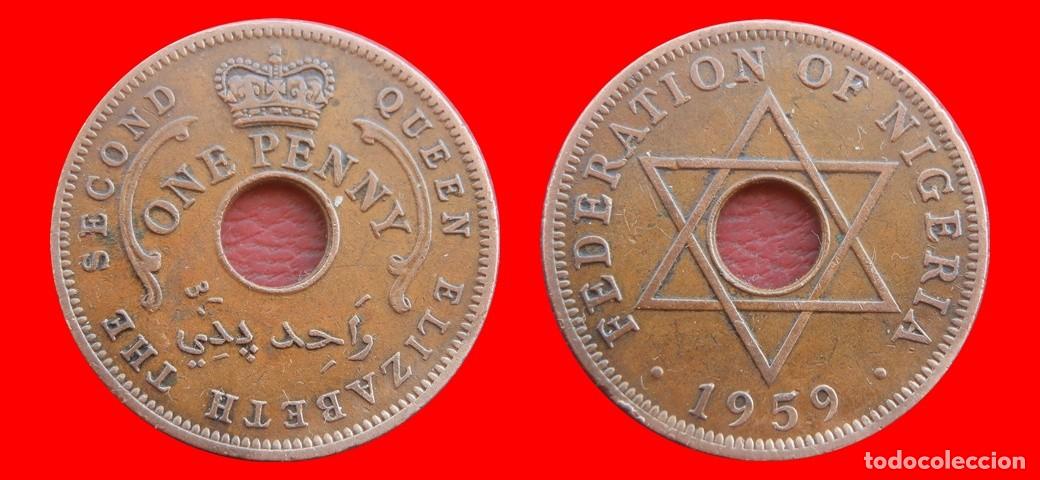 Monedas antiguas de &Aacute;frica: 1 PENIQUE PENNY 1959 NIGERIA-155794