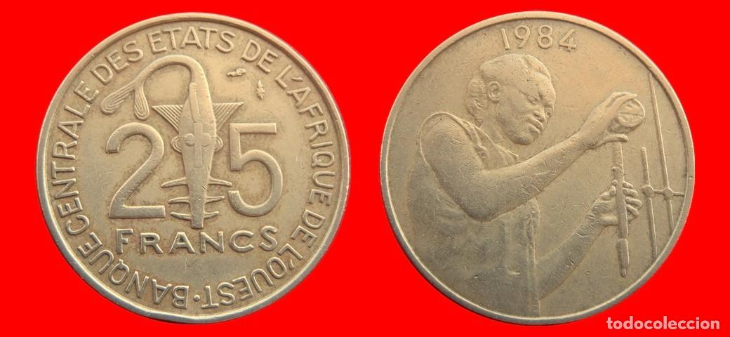 Monedas antiguas de &Aacute;frica: 25 FRANOS 1984 AFRICA OCCIDENTAL-155806