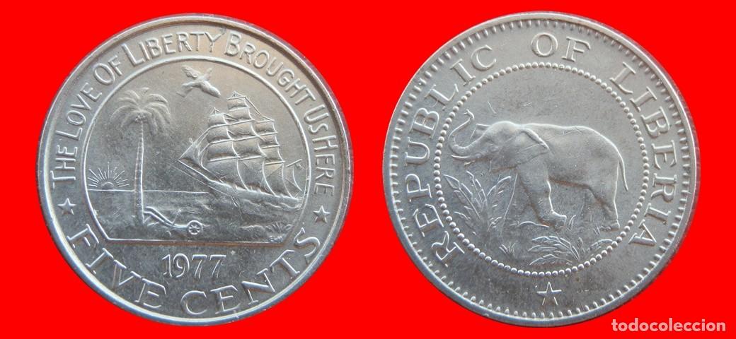 Monedas antiguas de &Aacute;frica: 5 CENTAVOS 1977 LIBERIA-155814
