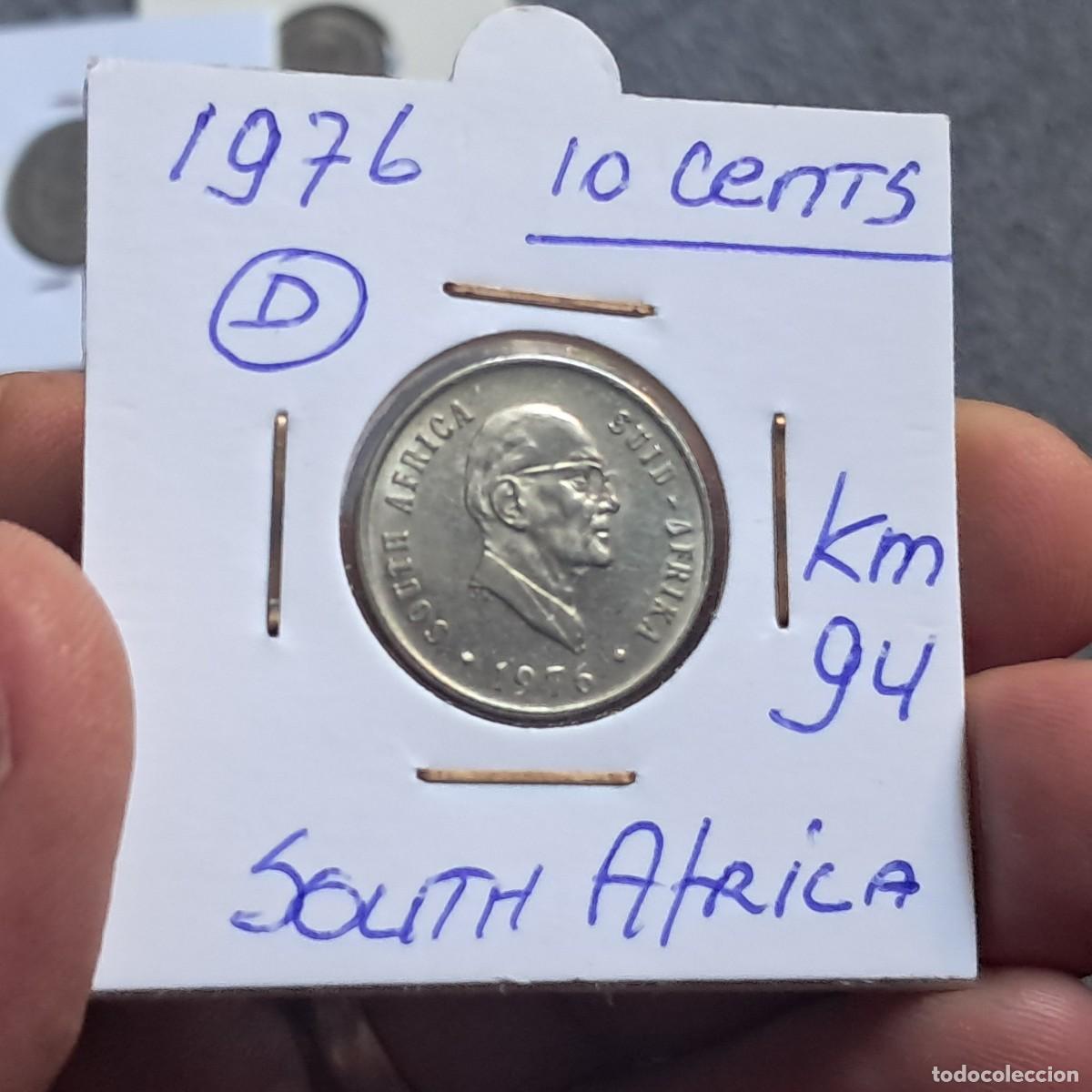 Monedas antiguas de &Aacute;frica: MONEDA DE SUD&Aacute;FRICA 10 Cents (Jacobus J. Fouch&eacute;) 1976 VF, KM# 94, Hern# D136, Sch&ouml;n# 134, N# 2890.