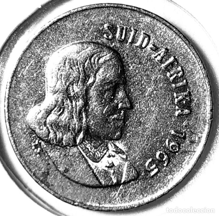 Monedas antiguas de &Aacute;frica: SUDAFRICA (1961-) - 5 CENTAVOS 1965 - JAN VAN RIEBEECK - SUID-AFRICA - A - 2,50 GR. NIQUEL