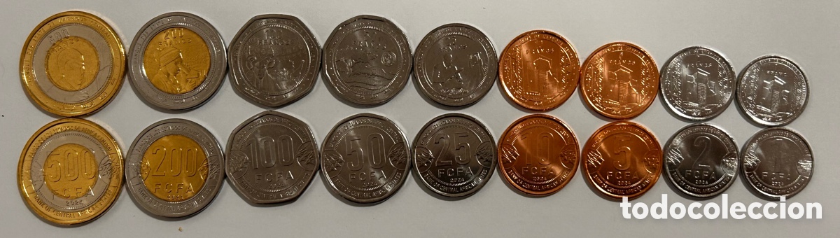 Monedas antiguas de &Aacute;frica: &Aacute;frica Central set 9 monedas 2025. Nuevos dise&ntilde;os