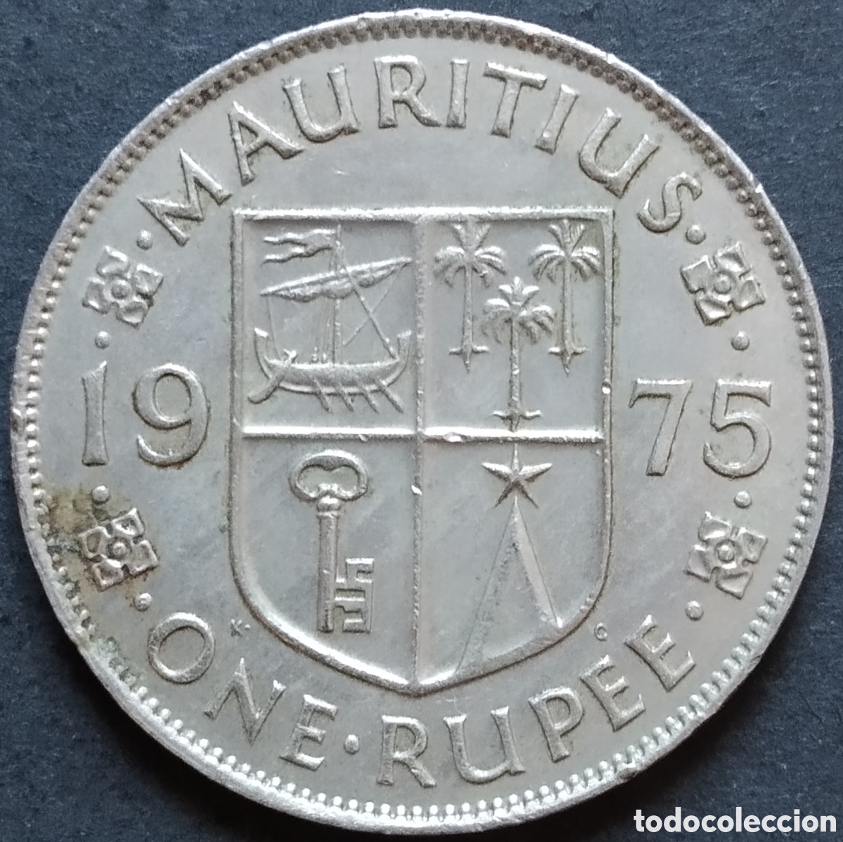 Monedas antiguas de &Aacute;frica: MONEDA - MAURICIO 1 RUPIA 1975