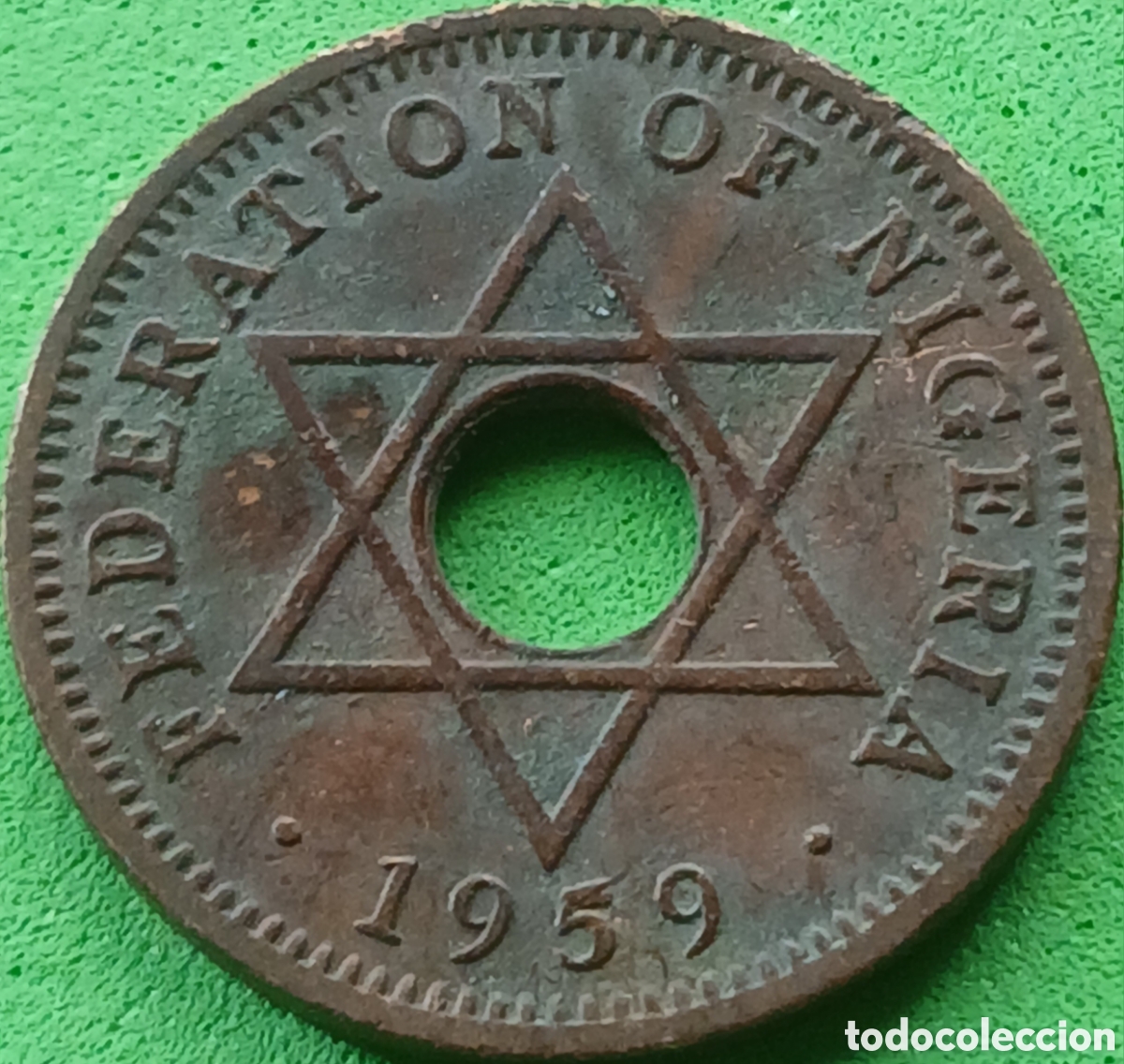 Monedas antiguas de &Aacute;frica: Nigeria one half penny 1959 km#1