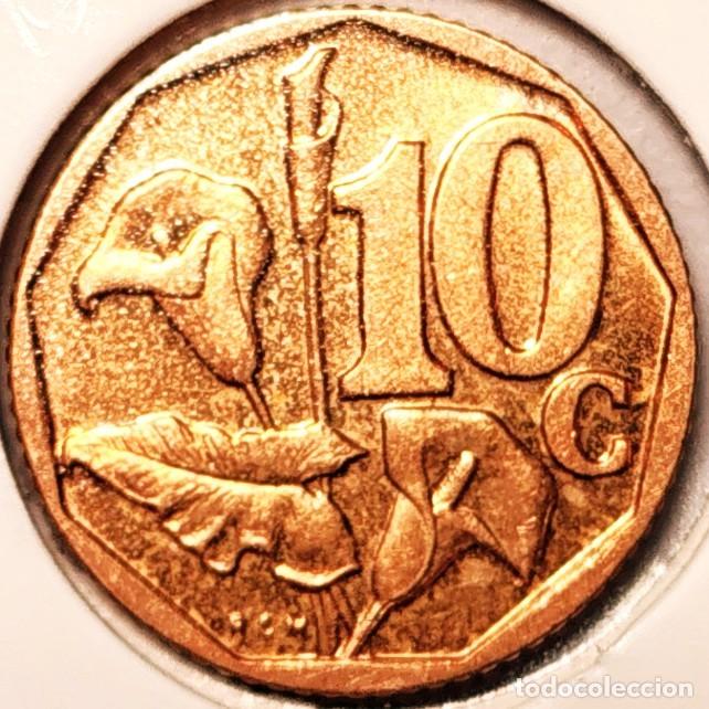 Monedas antiguas de &Aacute;frica: SUDAFRICA (1961-) - 10 CENTAVOS 1996 - REPUBLICA - FLORES - A - 2 GR. ACERO BRONCEADO