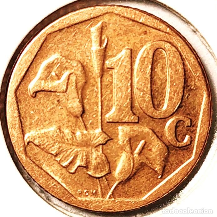 Monedas antiguas de &Aacute;frica: SUDAFRICA (1961-) - 10 CENTAVOS 2009 - REPUBLICA - FLORES - A - 2 GR. ACERO BRONCEADO