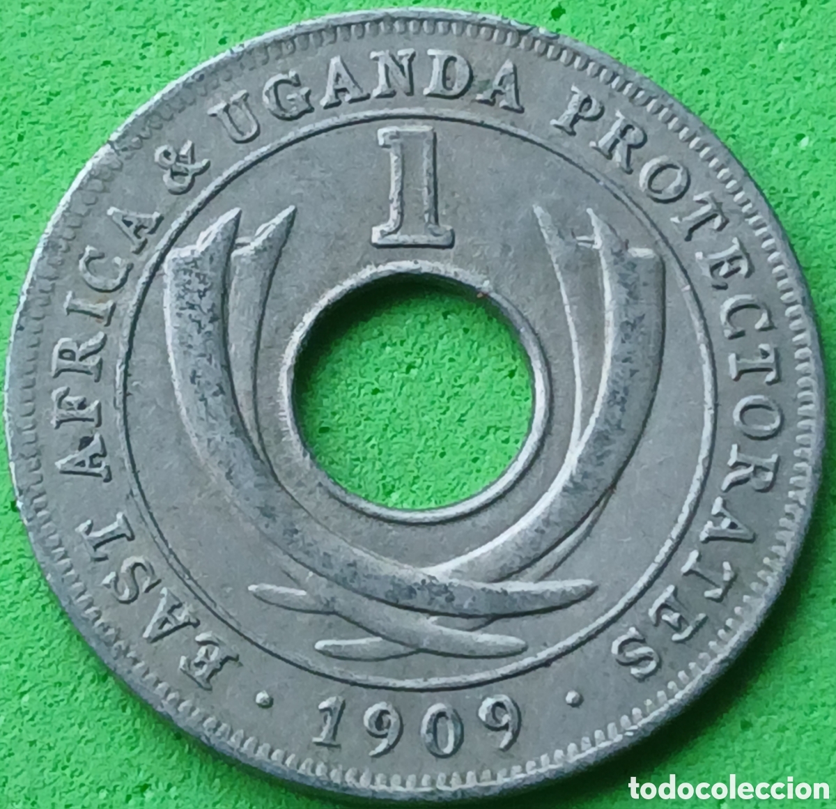Monedas antiguas de &Aacute;frica: &Aacute;frica Oriental Brit&aacute;nica 1 cent 1909 km#5a