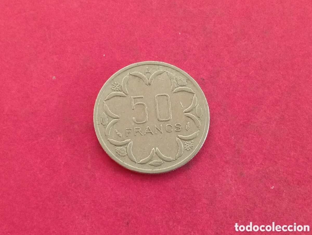 Monedas antiguas de &Aacute;frica: 50 francos de Chad 1980
