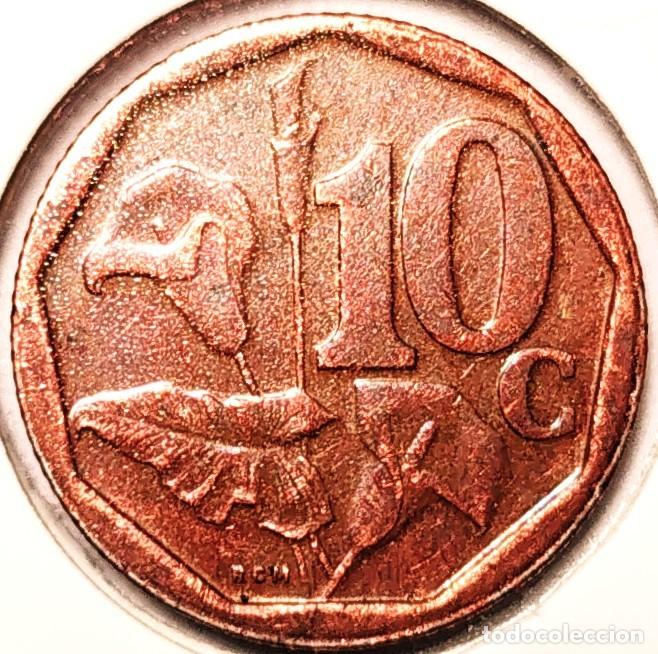 Monedas antiguas de &Aacute;frica: SUDAFRICA (1961-) - 10 CENTAVOS 2016 - REPUBLICA - FLORES - A - 2 GR. ACERO COBREADO