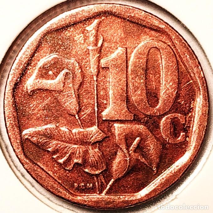 Monedas antiguas de &Aacute;frica: SUDAFRICA (1961-) - 10 CENTAVOS 2017 - REPUBLICA - FLORES - A - 2 GR. ACERO COBREADO