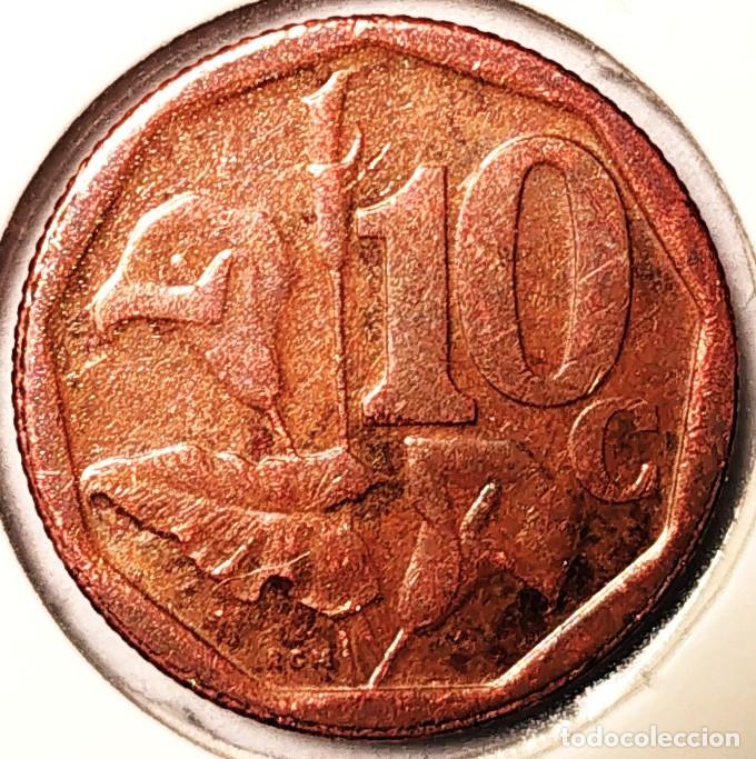 Monedas antiguas de &Aacute;frica: SUDAFRICA (1961-) - 10 CENTAVOS 2018 - REPUBLICA - FLORES - A - 2 GR. ACERO COBREADO