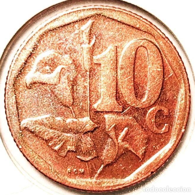 Monedas antiguas de &Aacute;frica: SUDAFRICA (1961-) - 10 CENTAVOS 2019 - REPUBLICA - FLORES - A - 2 GR. ACERO COBREADO