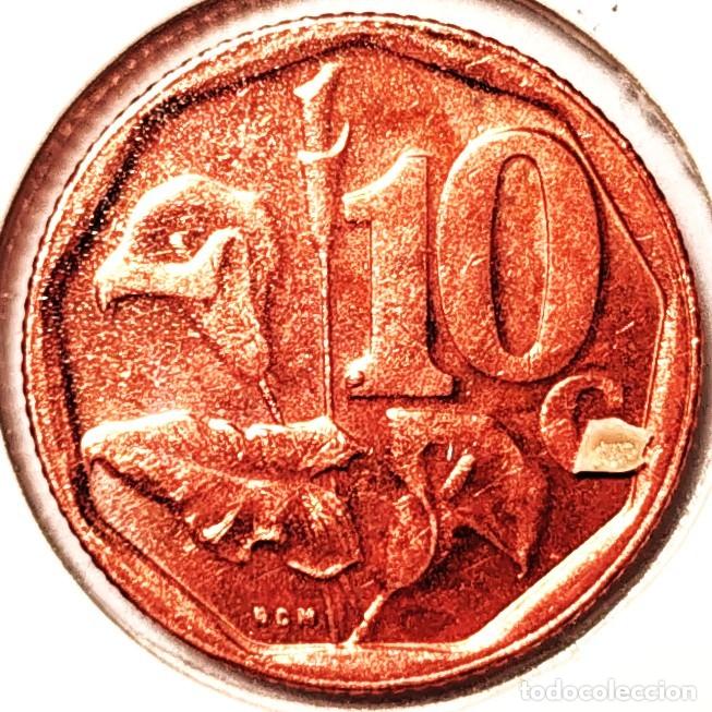 Monedas antiguas de &Aacute;frica: SUDAFRICA (1961-) - 10 CENTAVOS 2021 - REPUBLICA - FLORES - A - 2 GR. ACERO COBREADO