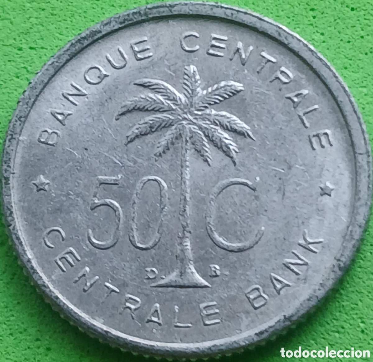 Monedas antiguas de &Aacute;frica: Ruanda-Urundi 50 c&eacute;ntimos 1954 km#2