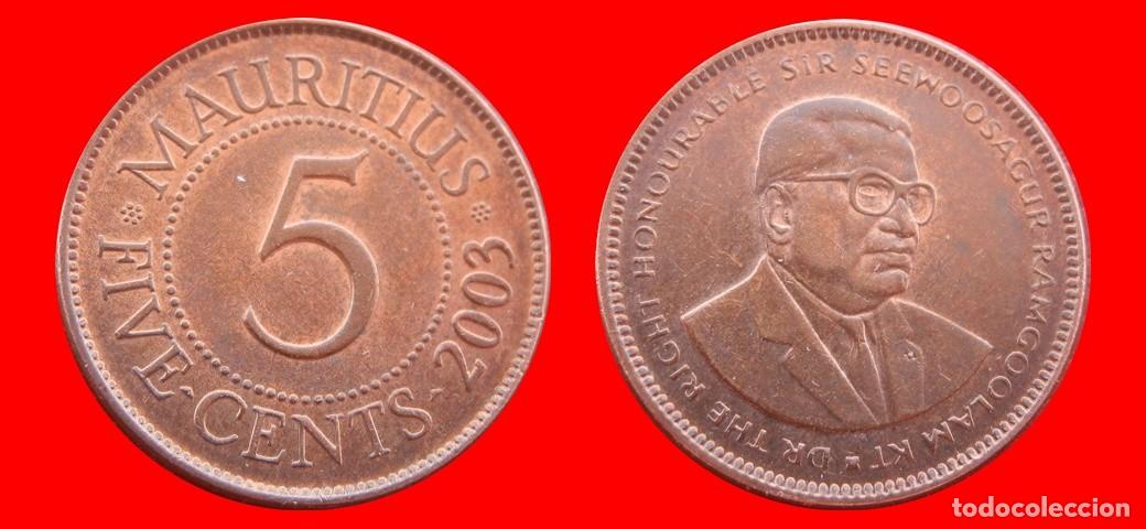 Monedas antiguas de &Aacute;frica: 5 CENTAVOS CENTS CENTIMOS 2003 MAURICIO MAURITIUS-155952