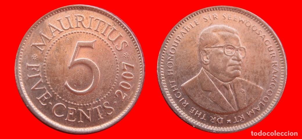 Monedas antiguas de &Aacute;frica: 5 CENTAVOS CENTS CENTIMOS 2007 MAURICIO MAURITIUS-155953