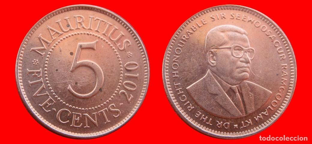 Monedas antiguas de &Aacute;frica: 5 CENTAVOS CENTS CENTIMOS 2010 MAURICIO MAURITIUS-155954