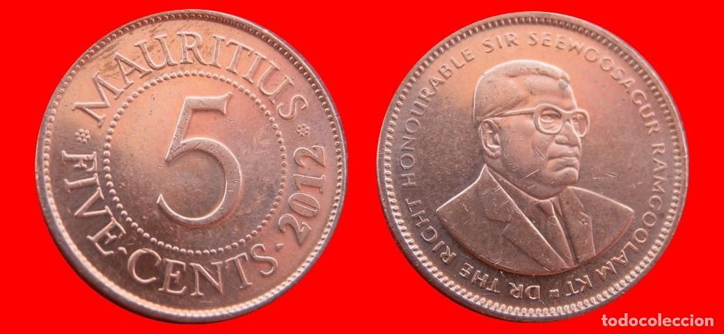 Monedas antiguas de &Aacute;frica: 5 CENTAVOS CENTS CENTIMOS 2012 MAURICIO MAURITIUS-155955