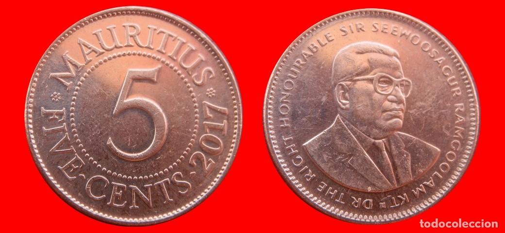 Monedas antiguas de &Aacute;frica: 5 CENTAVOS CENTS CENTIMOS 2017 MAURICIO MAURITIUS-155956