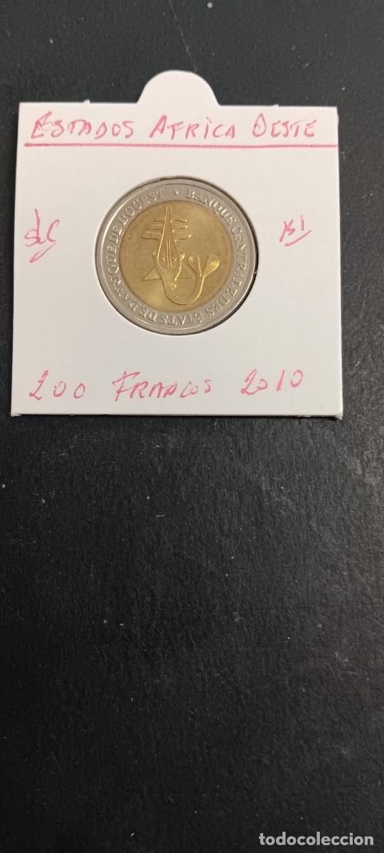 Monedas antiguas de &Aacute;frica: ESTADOS AFRICA OESTE 200 FRANCOS 2010 S/C KM=14 (BIMETALICA)