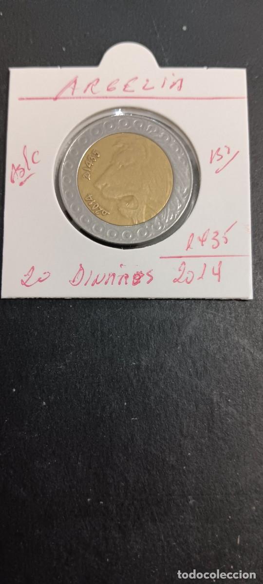 Monedas antiguas de &Aacute;frica: ARGELIA 20 DINARES 2014(1435)BC KM=125 (BIMETALICA) LE&Oacute;N