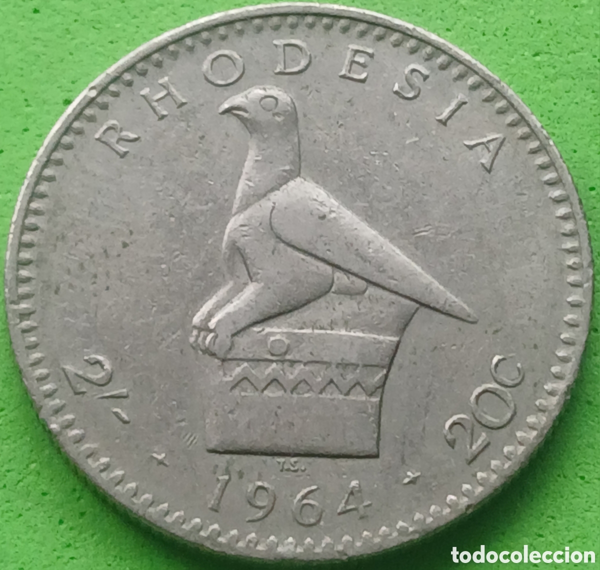 Monedas antiguas de &Aacute;frica: Rodesia 2 chelines 1964 km#3