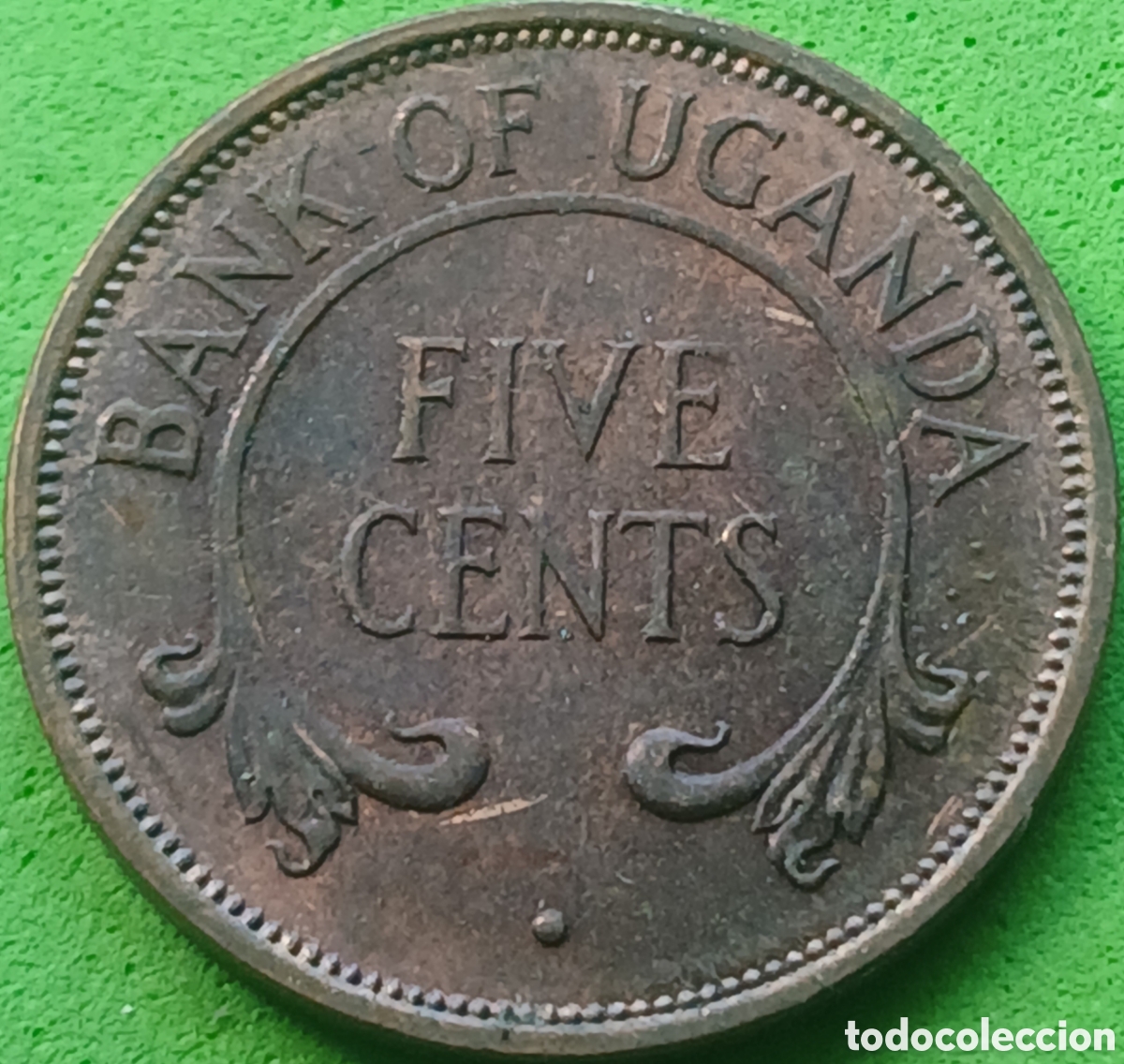 Monedas antiguas de &Aacute;frica: Uganda five cents 1966 km#1