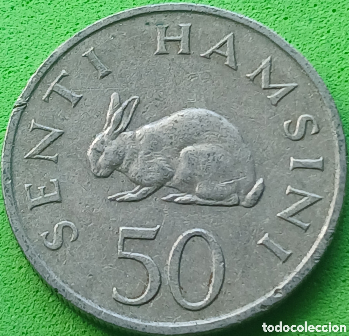 Monedas antiguas de &Aacute;frica: Tanzania 50 sent&iacute; 1980 km#3 poco com&uacute;n