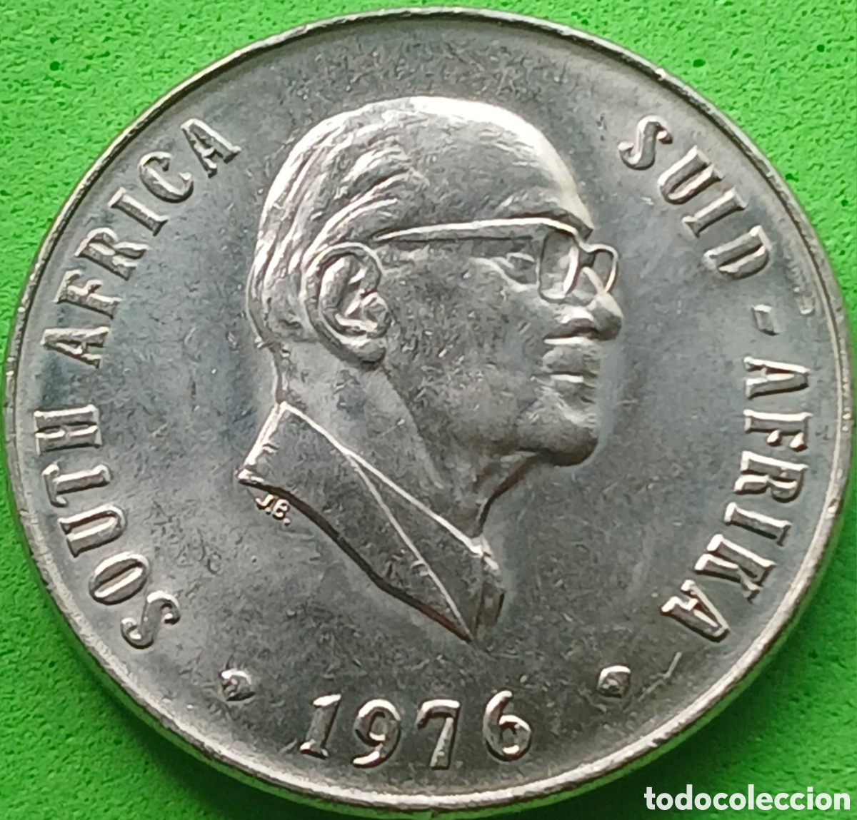 Monedas antiguas de &Aacute;frica: South &Aacute;frica 50 cents 1976 km#96 J.J.Fouch&eacute;