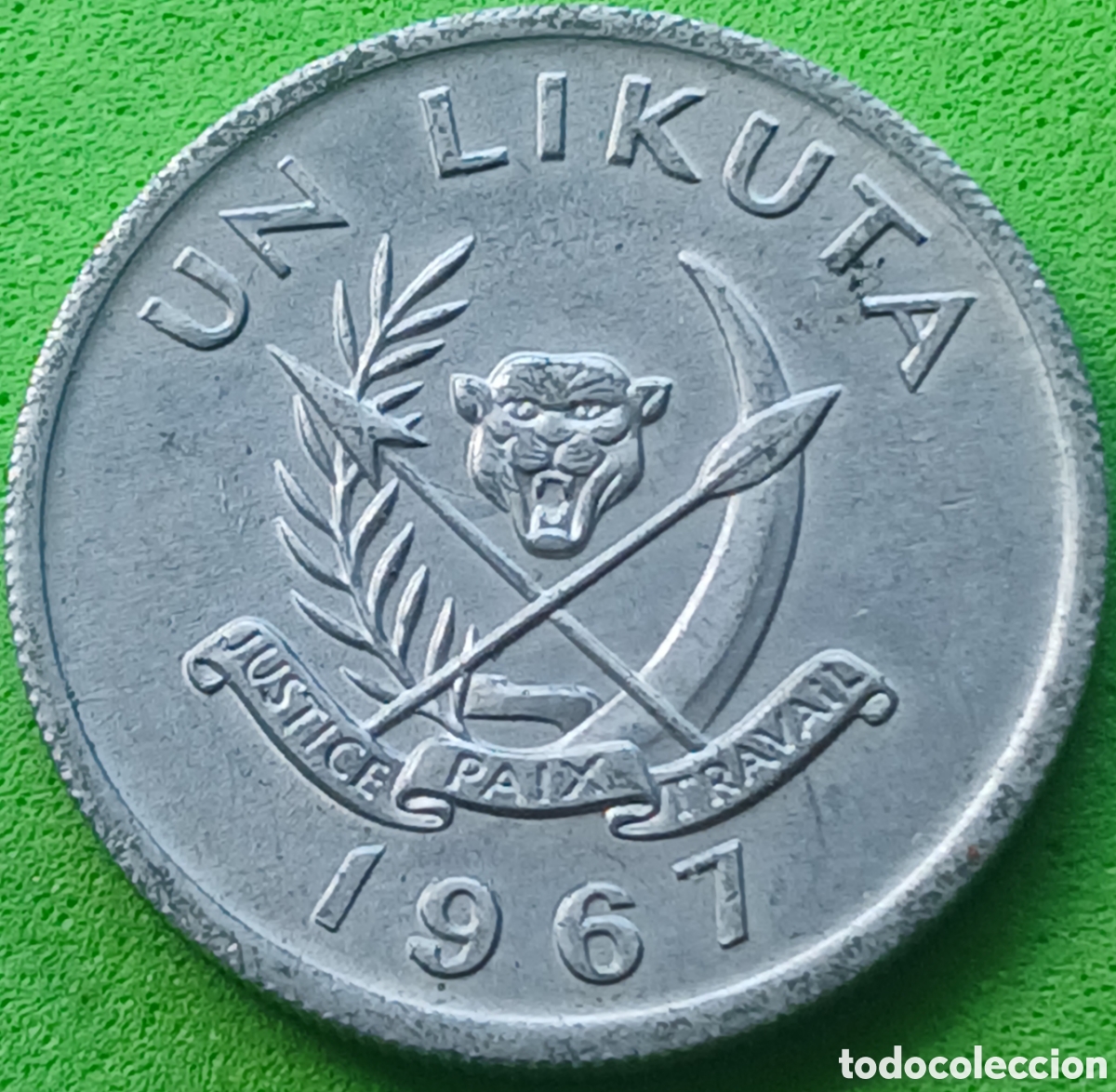 Monedas antiguas de &Aacute;frica: Congo 1 likuta 1967 km#8
