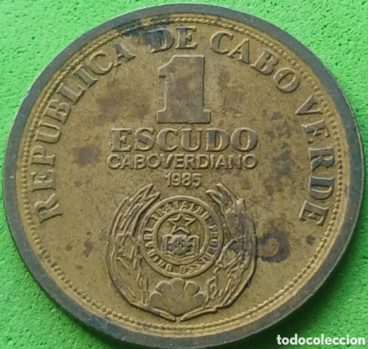 Monedas antiguas de &Aacute;frica: Cabo Verde 1 escudo 1985 km#23 Independencia