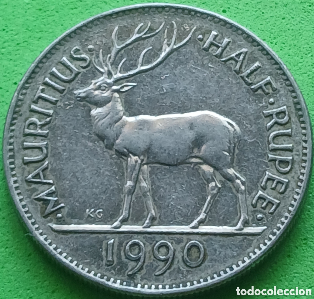 Monedas antiguas de &Aacute;frica: Mauricio half rupee 1990 km#54