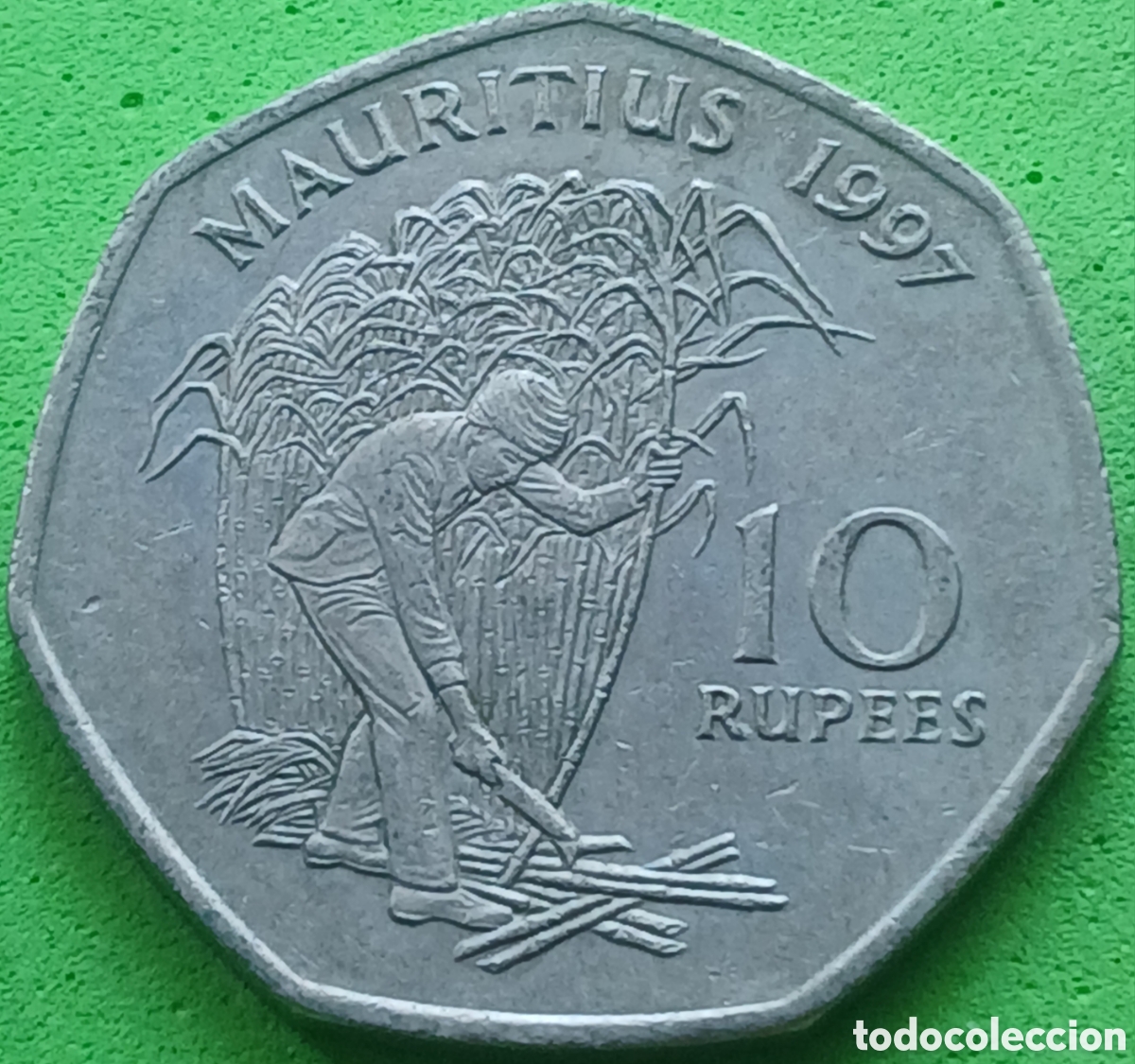 Monedas antiguas de &Aacute;frica: Mauricio 10 rupias 1997 km#61