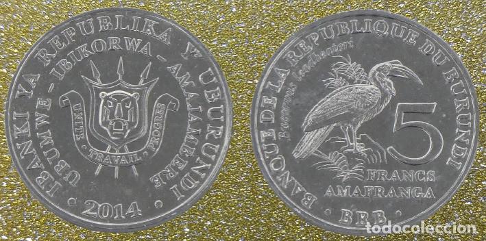 Monedas antiguas de &Aacute;frica: Burundi 5 Francos Moneda conmemorativa 2014 Africana