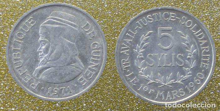 Monedas antiguas de &Aacute;frica: Guinea 5 Sylis 1971 Sin Circular