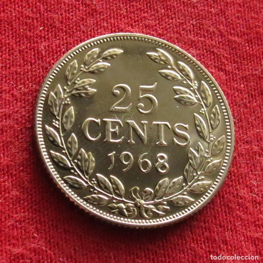Monedas antiguas de &Aacute;frica: Liberia 25 cents 1968