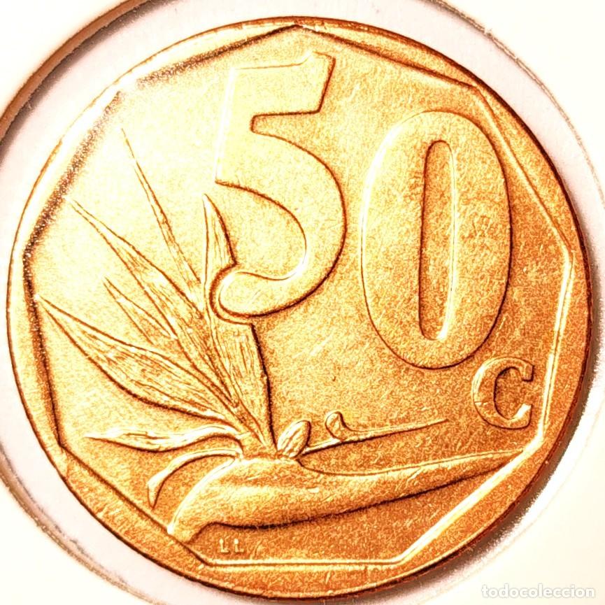 Monedas antiguas de &Aacute;frica: SUDAFRICA (1961-) - 50 CENTAVOS 2010 - REPUBLICA - FLORES - A - 5 GR. ACERO BRONCEADO - DIAMETRO 22