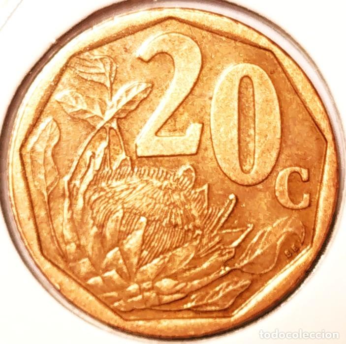 Monedas antiguas de &Aacute;frica: SUDAFRICA (1961-) - 20 CENTAVOS 1999 - REPUBLICA - FLORES - A - 3,50 GR. ACERO BRONCEADO