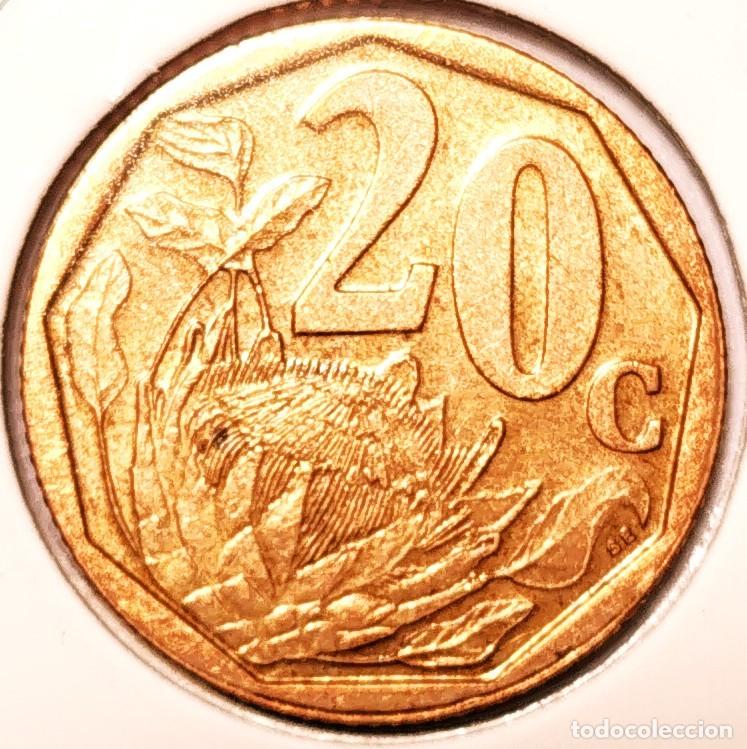 Monedas antiguas de &Aacute;frica: SUDAFRICA (1961-) - 20 CENTAVOS 2003 - REPUBLICA - FLORES - A - 3,50 GR. ACERO BRONCEADO