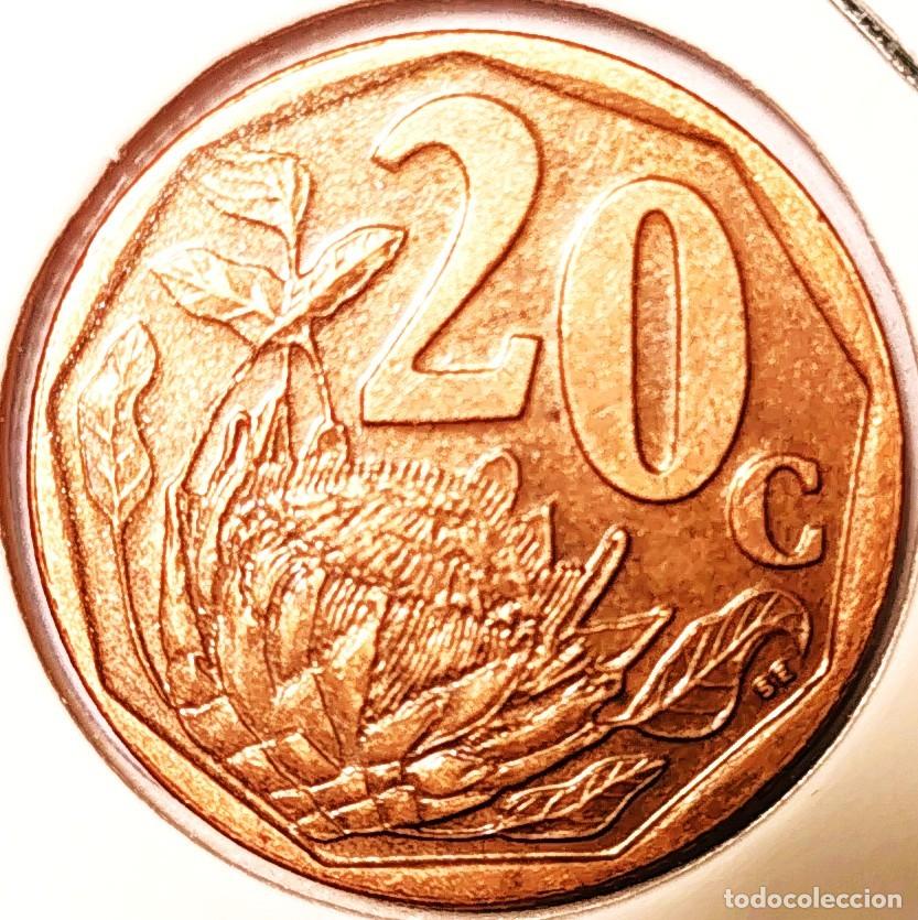 Monedas antiguas de &Aacute;frica: SUDAFRICA (1961-) - 20 CENTAVOS 2007 - REPUBLICA - FLORES - A - 3,50 GR. ACERO BRONCEADO