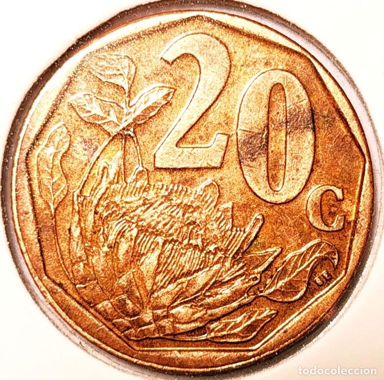 Monedas antiguas de &Aacute;frica: SUDAFRICA (1961-) - 20 CENTAVOS 2009 - REPUBLICA - FLORES - A - 3,50 GR. ACERO BRONCEADO