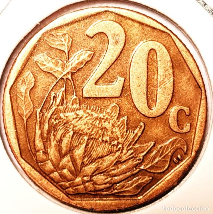 Monedas antiguas de &Aacute;frica: SUDAFRICA (1961-) - 20 CENTAVOS 2012 - REPUBLICA - FLORES - A - 3,50 GR. ACERO BRONCEADO
