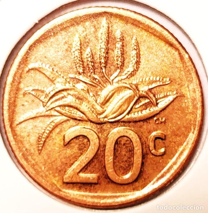Monedas antiguas de &Aacute;frica: SUDAFRICA (1961-) - 20 CENTAVOS 2023 - REPUBLICA - ALOE - A - 3,50 GR. ACERO BRONCEADO