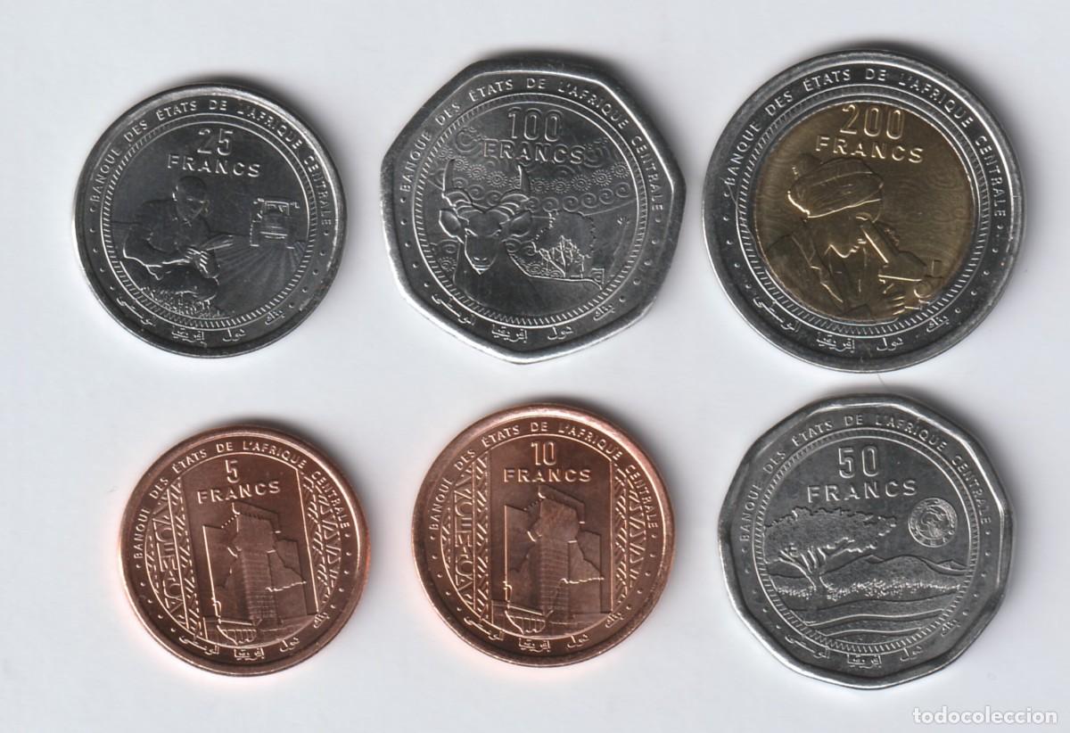 Monedas antiguas de &Aacute;frica: Africa central 2024 lote de 6 monedas.