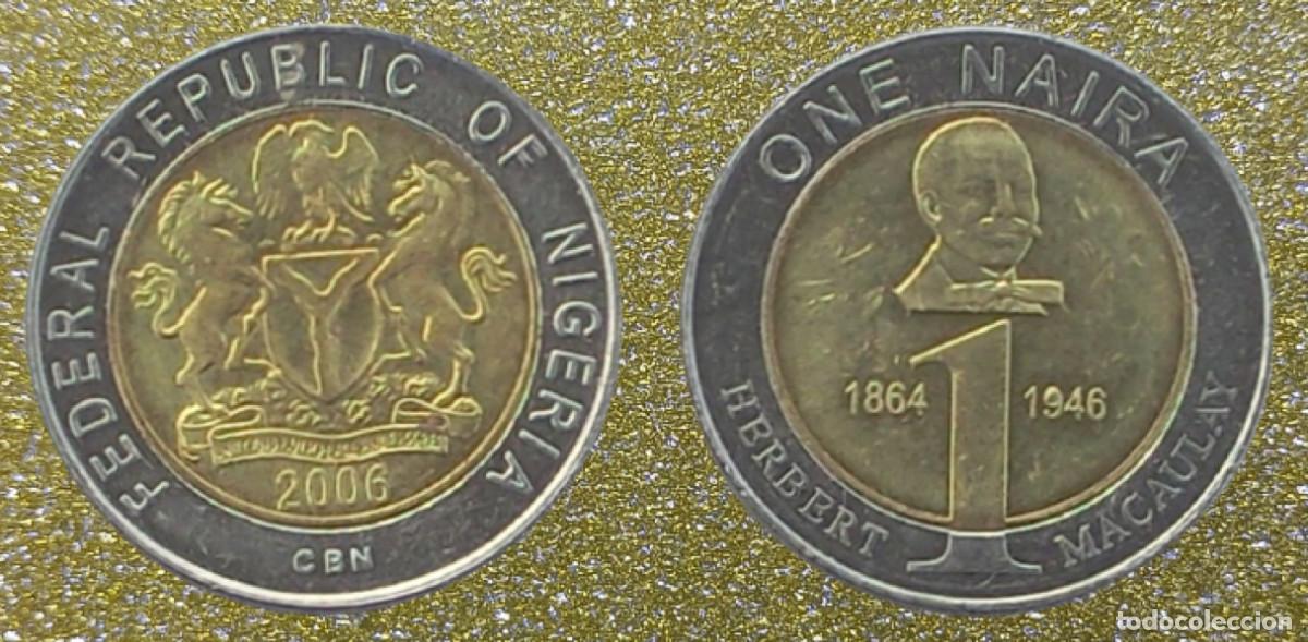 Monedas antiguas de &Aacute;frica: Nigeria 1 Naira Moneda conmemorativa 2006 Herbert Macaulay Sin Circular