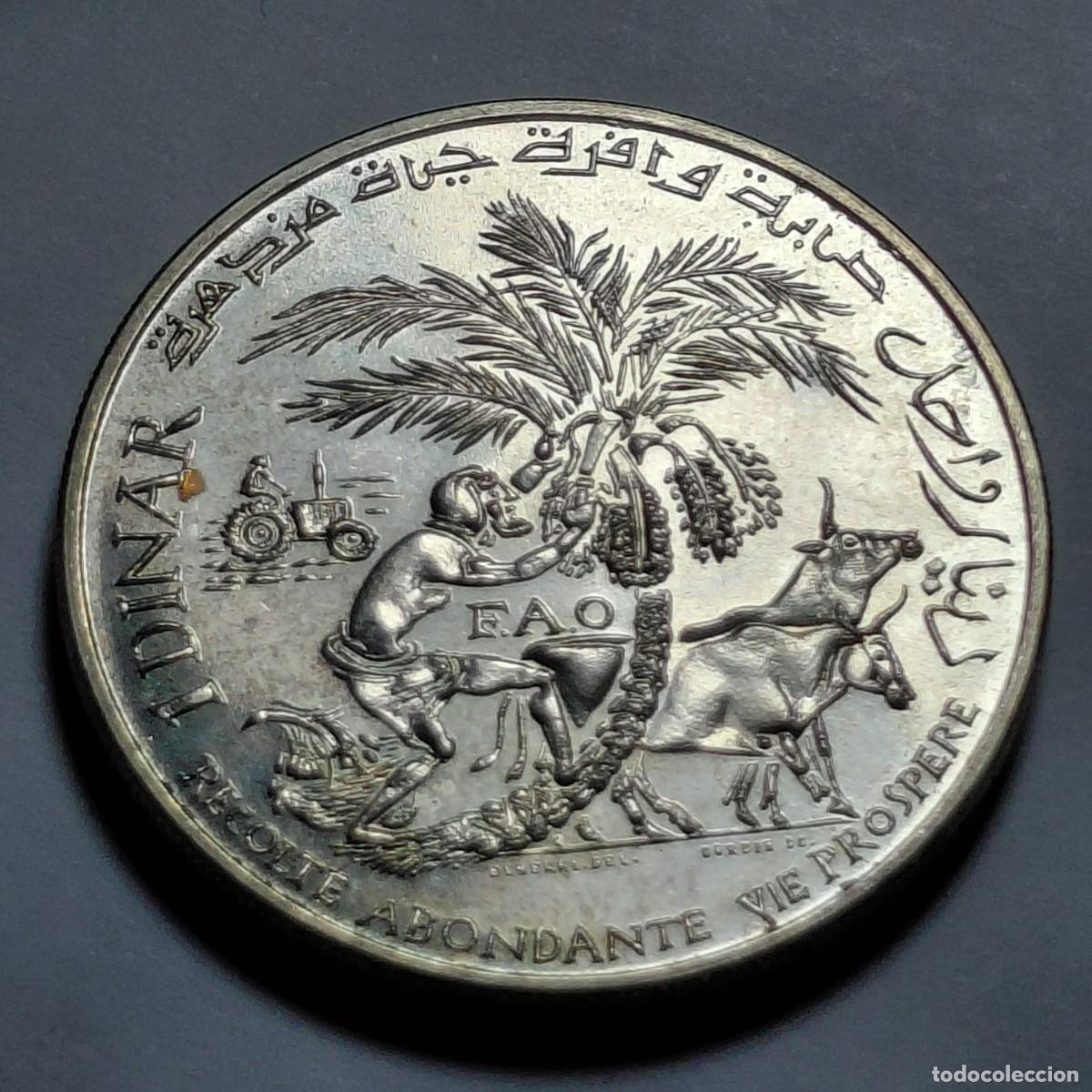 Monedas antiguas de &Aacute;frica: TUNEZ - 1 Dinar 1970 KM302 - PLATA
